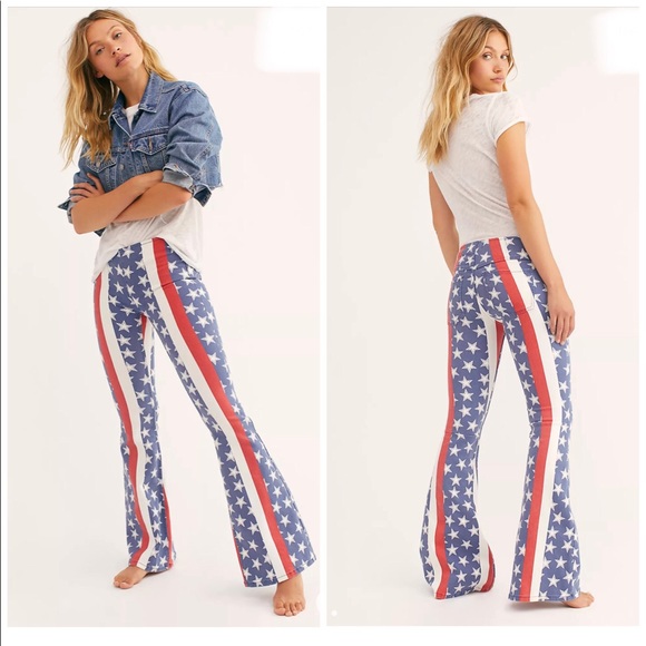 Pullon Stars Stripes Flare Jeans | Poshmark